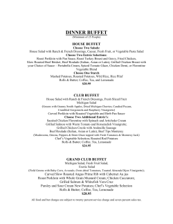 dinner buffet - Lafayette Country Club