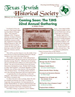 2012 February - Texas Jewish Historical Society