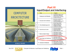 Input/Output and Interfacing - UCSB ECE Home