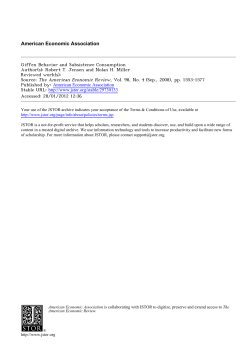 Giffen Behavior and Subsistence Consumption
