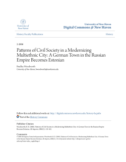 Patterns of Civil Society in a Modernizing Multiethnic City: A German
