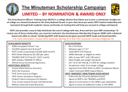 The Minuteman Scholarship Campaign LIMITED &ndash; BY NOMINATION