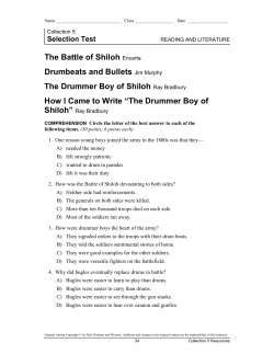 Drumbeats and Bullets The Drummer Boy of Shiloh How I