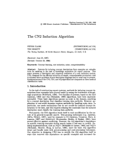 The CN2 Induction Algorithm
