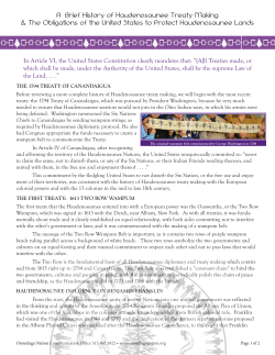 Brief History of Treaty Making