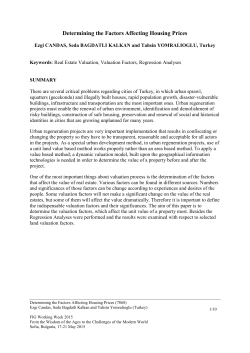 Determining the Factors Affecting Housing Prices