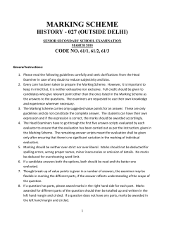 marking scheme