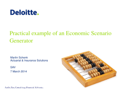 - Practical example of an Economic Scenario Generator