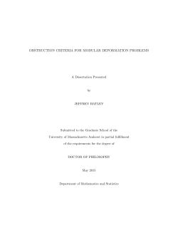 obstruction criteria for modular deformation problems