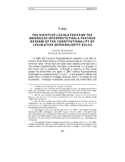 The Rights of Legislators and the Wrongs of Interpretation: A Further