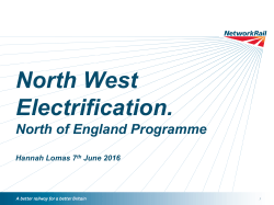 NW Electrification - TravelWatch NorthWest