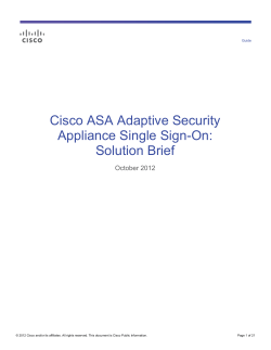 Cisco ASA Adaptive Security Appliance Single Sign-On