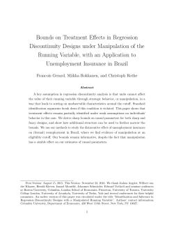 Bounds on Treatment Effects in Regression