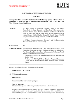 Minutes of meeting 16/2 - UTS: Governance Support Unit