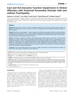 Cool and hot executive function impairments in violent offenders