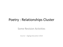 Poetry : Relationships Cluster