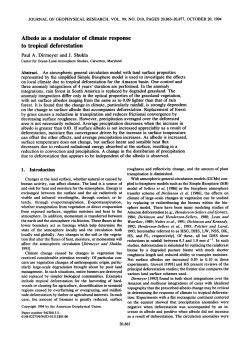 Albedo as a modulator of climate response to tropical deforestation
