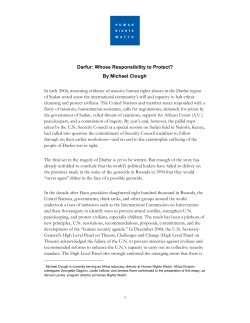 Darfur: Whose Responsibility to Protect? By