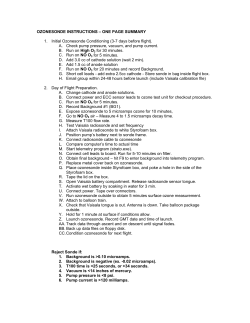 OZONESONDE INSTRUCTIONS &ndash; ONE PAGE SUMMARY 1. Initial