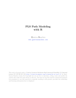 PLS Path Modeling with R