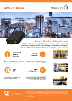 M40 Evo SEriES - Maestro Wireless Solutions