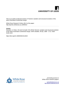 Tectonic variation and structural evolution of the West Greenland
