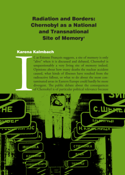 Radiation and Borders: Chernobyl as a National and Transnational