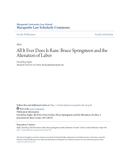 All It Ever Does Is Rain - Marquette Law Scholarly Commons