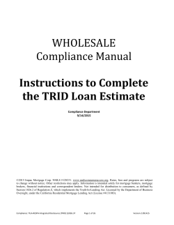 Instructions to Complete the LE 9 13 15