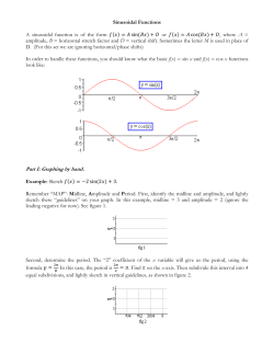 Sinusoidal Functions