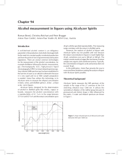 Chapter 94 Alcohol measurement in liquors using - Anton