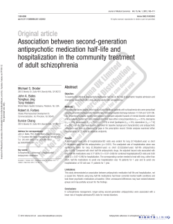 Association between second-generation antipsychotic medication
