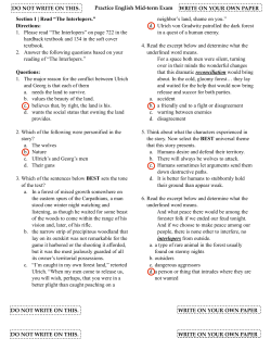 Mid-term exam practice KEY