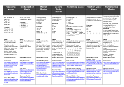 Counting Master Multiplication Master Mental Master Decimal Order