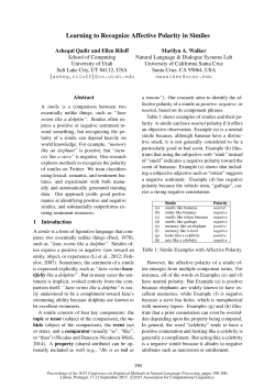 Learning to Recognize Affective Polarity in Similes