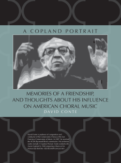 a copland portrait memories of a friendship, and
