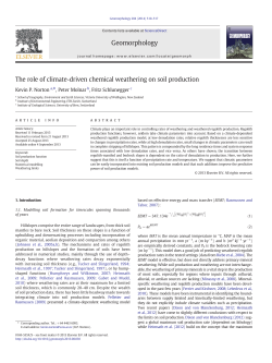 The role of climate-driven chemical weathering on soil production