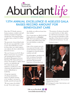 Spring 2016 - Lutheran SeniorLife