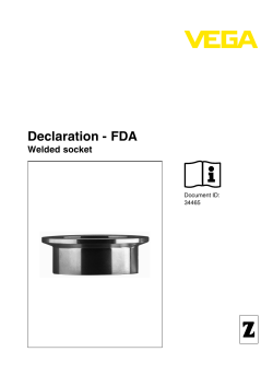 Declaration - FDA - Welded socket -