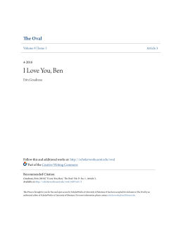 I Love You, Ben - ScholarWorks @ UMT