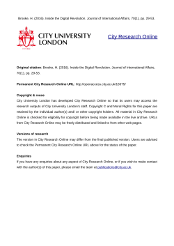 - City Research Online