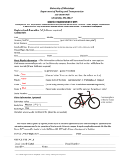 Bike-Registration-Form - University of Mississippi