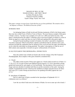 IMAGES OF HELL IN THE