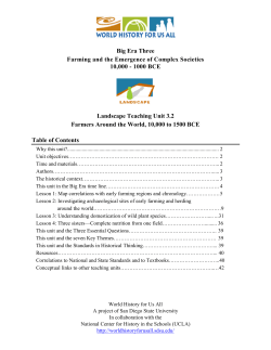 Big Era Three Farming and the Emergence of Complex Societies
