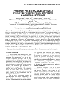 prediction for the transverse tensile strength of unidirectional