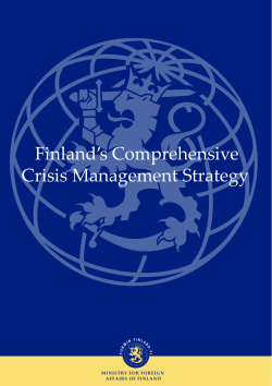 Finland`s Comprehensive Crisis Management Strategy