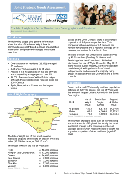 Population Isle of Wight Geography