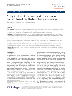 Analysis of land use and land cover spatial pattern based on Markov