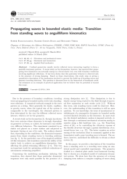 Propagating waves in bounded elastic media: Transition from