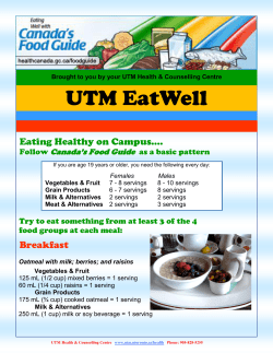Canada`s Food Guide